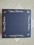 Card blanks and envelopes, 6" square, hot foil printed "Merry Christmas"