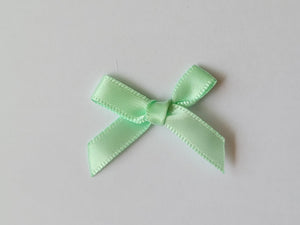 3cm Satin Bows, shades of Green