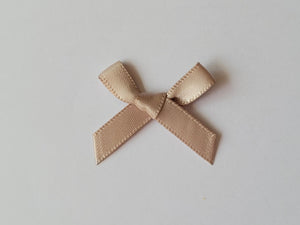 3cm Satin Bows, shades of Brown