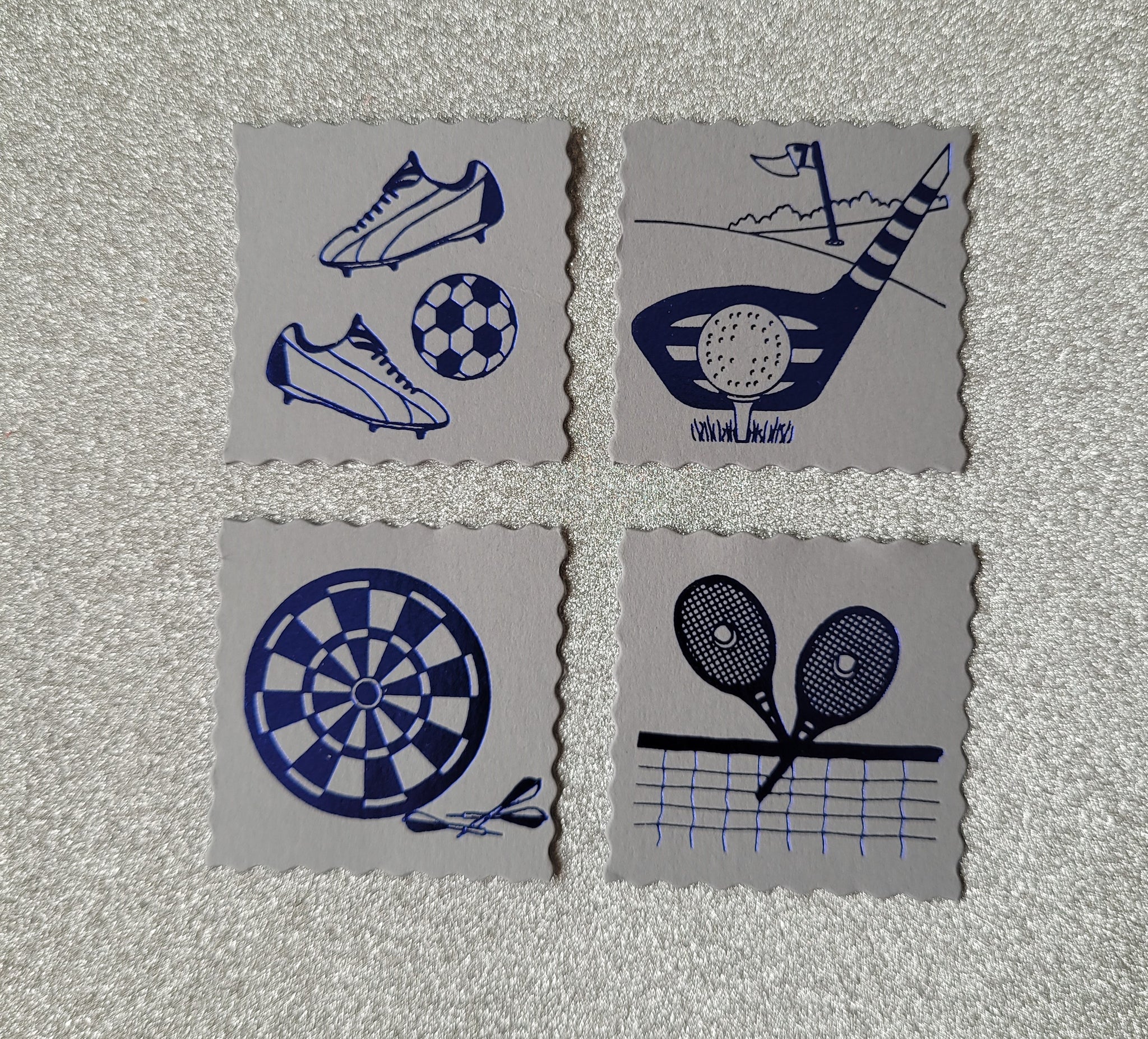 Sports deckle squares